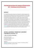Ohio State Exercise Science 3521 Anatomy of Physical Activity &NewLine;2027 &ndash; Kinesiology and Joint Biomechanics 