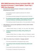 WGU D668 Elementary Literacy Curriculum Exam Prep 2026 &vert; 175 Questions & Answers