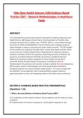 Ohio State Health Sciences 3400 Evidence-Based &NewLine;Practice 2027 &ndash; Research Methodologies in Healthcare &NewLine;Fields 