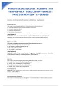 PNM300 EXAM 2026&sol;2027 &vert; NURSING &vert; 100 VERIFIED Q&A &vert; DETAILED RATIONALES &vert; PASS GUARANTEED &ndash; A&plus; GRADED