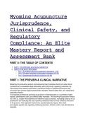 2026&sol;2027 S-Tier Wyoming Acupuncture Jurisprudence & Law Exam Test Bank &lpar;Elite Q&A &plus; Regulatory Cheat Sheet&rpar;