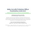 Idaho Juvenile Probation Officer Examination IDJC 2026&sol;2027 &ndash; Ultimate Preparation Questions with Verified Answers & Detailed Rationales