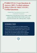 PN4004 FINAL EXAM QUESTIONS AND CORRECT ANSWERS &lpar;VERIFIED SOLUTIONS&rpar; PLUS RATIONALES&vert; INSTANT DOWNLOAD