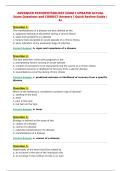 ADVANCED PATHOPHYSIOLOGY EXAM 1 UPDATED ACTUAL&NewLine;Exam Questions and CORRECT Answers &vert; Quick Review Guide &vert;&NewLine;A&plus;