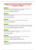 ADVANCED PATHOPHYSIOLOGY EXAM 2 STUDY GUIDE UPDATED&NewLine;ACTUAL Exam Questions and CORRECT Answers &vert; Practice&NewLine;Questions &vert; A&plus; Verified&NewLine;
