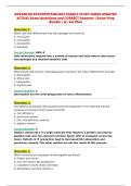 ADVANCED PATHOPHYSIOLOGY EXAM 2 STUDY GUIDE UPDATED&NewLine;ACTUAL Exam Questions and CORRECT Answers &vert; Exam Prep&NewLine;Bundle &vert; A&plus; Verified