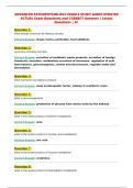 ADVANCED PATHOPHYSIOLOGY EXAM 2 STUDY GUIDE UPDATED&NewLine;ACTUAL Exam Questions and CORRECT Answers &vert; Latest&NewLine;Questions &vert; A&plus;&NewLine;