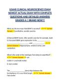USAHS Clinical Neuroscience Exam Study Guide &vert; Practice Questions & Detailed Answers &vert; Newest Review