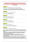 ADVANCED PATHOPHYSIOLOGY EXAM 3 UPDATED ACTUAL&NewLine;Exam Questions and CORRECT Answers &vert; Practice Questions &vert;&NewLine;A&plus; Verified&NewLine;
