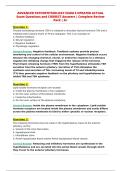 ADVANCED PATHOPHYSIOLOGY EXAM 3 UPDATED ACTUAL&NewLine;Exam Questions and CORRECT Answers &vert; Complete Review&NewLine;Pack &vert; A&plus;