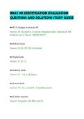 BKAT 9R CERTIFICATION EVALUATION&NewLine;QUESTIONS AND SOLUTIONS STUDY GUIDE&NewLine;