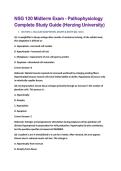 NSG 120 Midterm Exam &ndash; Pathophysiology &vert; Herzing University &vert; Complete Study Guide