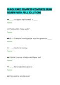 BLACK CARD REVOKED COMPLETE EXAM&NewLine;REVIEW WITH FULL SOLUTIONS&NewLine;