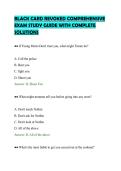 BLACK CARD REVOKED COMPREHENSIVE&NewLine;EXAM STUDY GUIDE WITH COMPLETE&NewLine;SOLUTIONS