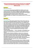 Advanced Pathophysiology Summer UTA 5315 Test 3 UPDATED&NewLine;ACTUAL Exam Questions and CORRECT Answers &vert; Verified &vert;&NewLine;100&percnt; Accurate