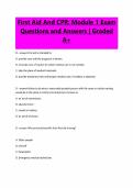First Aid And CPR&colon; Module 1 Exam&NewLine;Questions and Answers &vert; Graded&NewLine;A&plus;