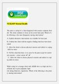 NUR 2459 Mental Health Nursing Study Guide 2026 &vert; Psychiatric Nursing Exam Review