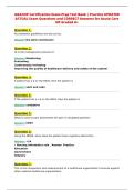 AGACNP Certification Exam Prep Test Bank &vert;&NewLine;Adult-Gerontology Acute Care NP UPDATED ACTUAL Exam&NewLine;Questions and CORRECT Answers Graded A&plus;