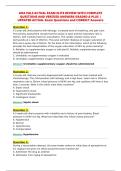 AHA PALS ACTUAL EXAM REVIEW GUIDE WITH PRACTICE&NewLine;SOLUTION AND GRADED A PLUS ANSWERS &vert; UPDATED ACTUAL&NewLine;Exam Questions and CORRECT Answers