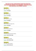 AHA PALS COMPREHENSIVE STUDY GUIDE FULLY SOLVED&NewLine;EDITION WITH TESTED QUESTIONS AND CORRECT ANSWERS&NewLine;2027