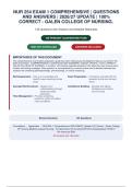 NUR 254 Exam 1 Comprehensive &vert; Questions and Answers &vert; A&plus; Guide&vert; 2026&sol;27 Update &vert; 100&percnt; Correct - Galen College of Nursing