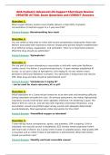 AHA Pediatric Advanced Life Support PALS Exam Review&NewLine;UPDATED ACTUAL Exam Questions and CORRECT Answers&NewLine;