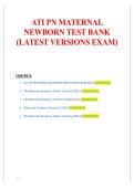 ATI PN Maternal Newborn Test Bank &ndash; Latest Versions Exam Study Guide
