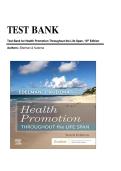 Test Bank for Health Promotion Throughout the Life Span 10th Edition by Edelman & Kudzma - Complete Exam Questions and Answers