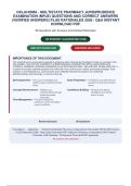 OKLAHOMA - MULTISTATE PHARMACY JURISPRUDENCE&NewLine;EXAMINATION &lpar;MPJE&rpar; QUESTIONS AND CORRECT ANSWERS&NewLine;&lpar;VERIFIED ANSWERS&rpar; PLUS RATIONALES 2026 &sol; Q&A INSTANT&NewLine;DOWNLOAD PDF