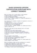 IAHSS ADVANCED OFFICER CERTIFICATION QUESTIONS WITH CORRECT ANSWERS
