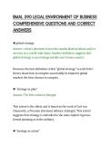 BMAL 590 LEGAL ENVIRONMENT OF BUSINESS&NewLine;COMPREHENSIVE QUESTIONS AND CORRECT&NewLine;ANSWERS&NewLine;
