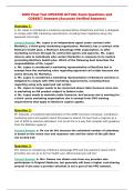 AHIP Final Test UPDATED ACTUAL Exam Questions and&NewLine;CORRECT Answers &lpar;Accurate Verified Answers&rpar;