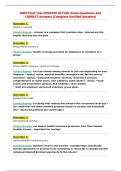 AHIP Final Test UPDATED ACTUAL Exam Questions and&NewLine;CORRECT Answers &lpar;Complete Verified Answers&rpar;&NewLine;