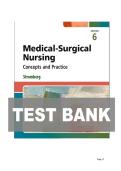 TEST BANK FOR Medical-Surgical Nursing&colon; Concepts and Practice 6th Edition by Holly K&period; Stromberg ISBN&colon; 978-0443121029 COMPLETE GUIDE ALL CHAPTERS COVERED WITH RATIONALES 100&percnt; VERIFIED A&plus; GRADE ASSURED&excl;&excl;&excl;&excl;&excl;