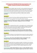 AHIP Final Test UPDATED ACTUAL Exam Questions and&NewLine;CORRECT Answers &lpar;Premium Verified Answers&rpar;&NewLine;