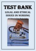 Test Bank for Legal and Ethical Issues in Nursing&comma; 6th Edition by Ginny Wacker Guido &ndash; Complete Exam Questions & Answers