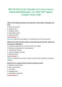 BIO 101 Final Exam &vert; Questions & Correct Answers with Detailed Rationales &vert; New 2026&ndash;2027 Update &vert; Complete Study Guide