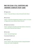 BMS 300 EXAM 3 FULL QUESTIONS AND&NewLine;ANSWERS COMPLETE STUDY GUIDE&NewLine;
