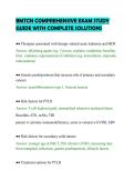 BMTCN COMPREHENSIVE EXAM STUDY&NewLine;GUIDE WITH COMPLETE SOLUTIONS&NewLine;