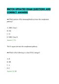 BMTCN UPDATED EXAM QUESTIONS AND&NewLine;CORRECT ANSWERS&NewLine;