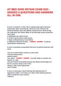 ATI Med Surg Retake Exam 2025 &ndash; Questions & Answers Study Guide