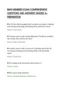 BMW MEMBERS EXAM COMPREHENSIVE&NewLine;QUESTIONS AND ANSWERS GRADED A&plus;&NewLine;PREPARATION