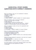 IAHSS &lpar;full study guide&rpar; questions with correct answers&NewLine;&NewLine;&NewLine;&NewLine;&NewLine;&NewLine;