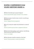 BOATING COMPREHENSIVE EXAM&NewLine;SOLVED QUESTIONS GRADED A&plus;