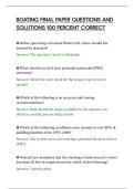 BOATING FINAL PAPER QUESTIONS AND&NewLine;SOLUTIONS 100 PERCENT CORRECT