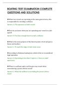BOATING TEST EXAMINATION COMPLETE&NewLine;QUESTIONS AND SOLUTIONS&NewLine;