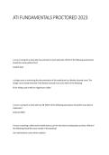  ATI Fundamentals Proctored Exam 2023 Practice Questions&comma; ATI Fundamentals Nursing Study Guide&comma; Clinical Skills Review&comma; Nursing Concepts&comma; Safety and Exam Preparation