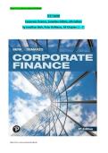 Test Bank for Corporate Finance 5th Canadian Edition by Jonathan Berk&comma; Peter DeMarzo & David Stangeland &vert; All Chapters