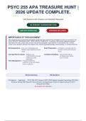 PSYC 255 APA Treasure Hunt &vert; 2026 Update Complete  &vert; A&plus; Guide