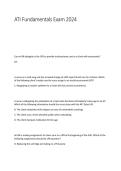 ATI Fundamentals Exam 2024 Practice Questions and Answers&comma; ATI Nursing Fundamentals Study Guide&comma; Essential Nursing Concepts&comma; Clinical Skills Review and Exam Preparation
